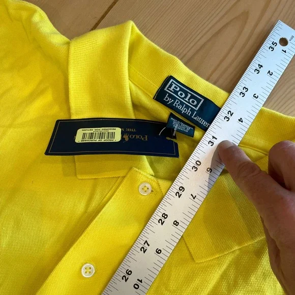 Polo Ralph Lauren Mens Polo Shirt Yellow Preppy Golf 2XB Big Short Sleeve NWT - Picture 2 of 7